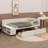 L-Shaped Upholstered Twin Platform Bed With Built-In Drawers-2038987009