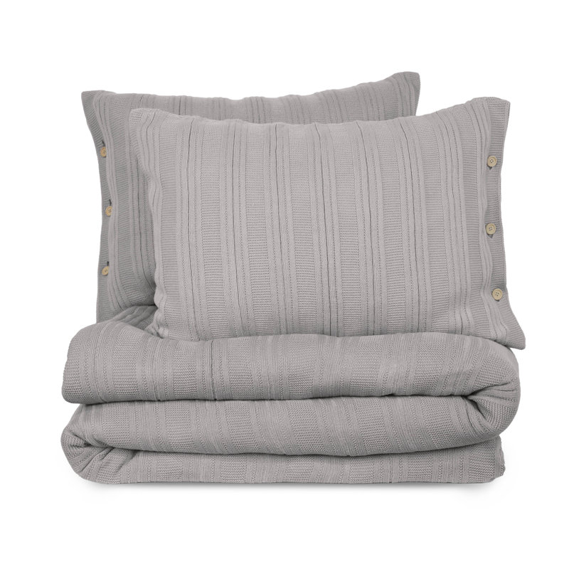 Vellux Malmo Blanket Set, Twin, Warm Gray