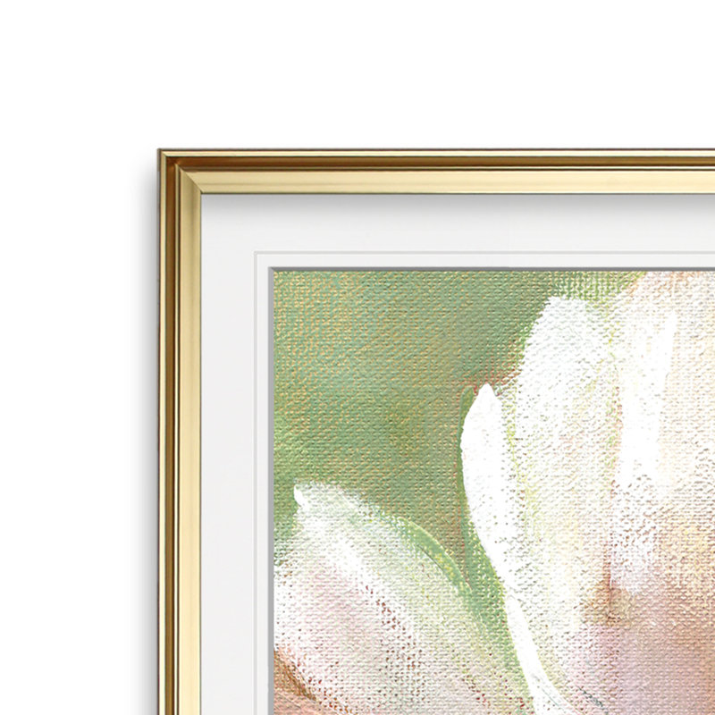 « tropic promesse i », reproduction de peinture à l’huile, H 17,5 po x l 17,5 po x P 1,5 po, Cadre doré