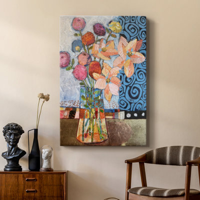 Papier Mache Arrangment II -Custom Wrapped Gallery Cavas