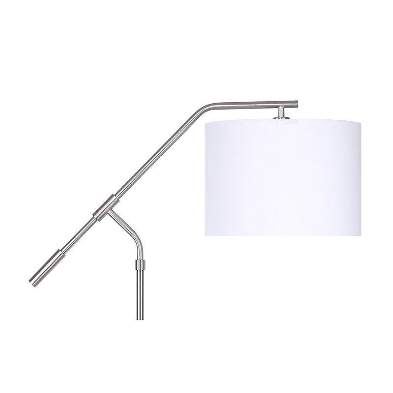 Lampe sur pied arquée 63 po Aran, Nickel brossé