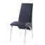 Chaise d'appoint en cuir synthétique noir et finition chromée (ensemble de 2)-1570500300
