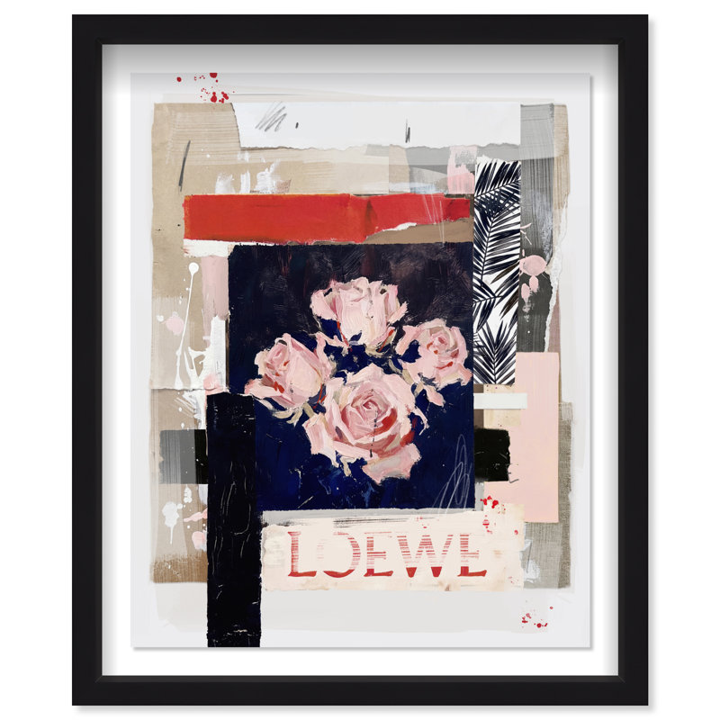 Milano Collage II Shadowbox Abstract Print by Oliver Gal, Black Frame, 16 x 20, 25.5"H x 31.5"W, Black Shadowbox