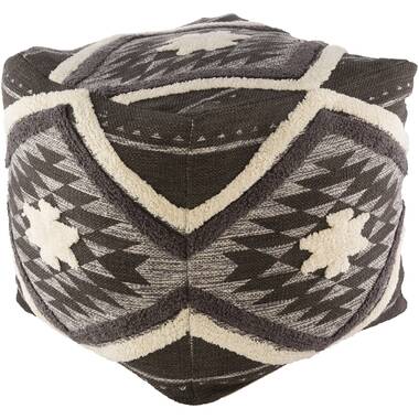 Pouf Vellutato Ikat Crema - FloralGarden