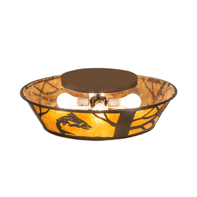 Leaping Trout 4 - Light Flush Mount