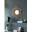 Miroir mural rond en métal avec cadre en étoile