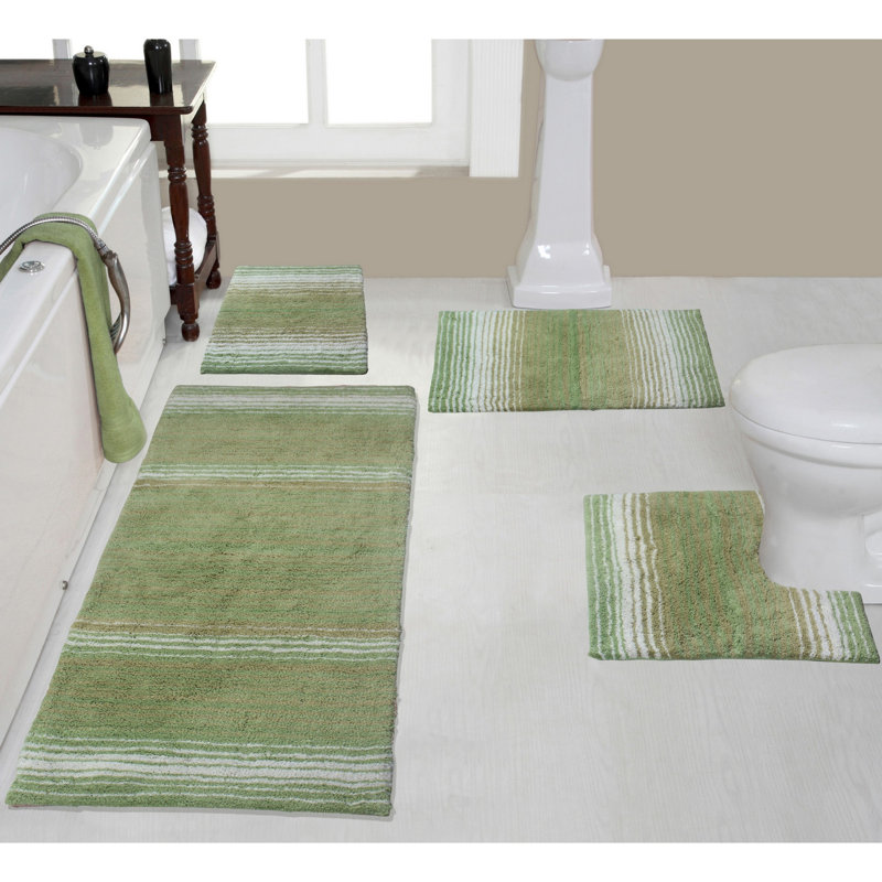 Tapis pour salle de bain 100% coton avec envers en latex, ISE