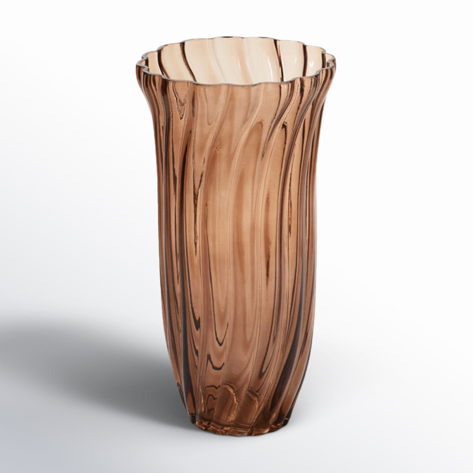 Marajo Glass Table Vase, 10" H x 5.5" W x 5.5" D