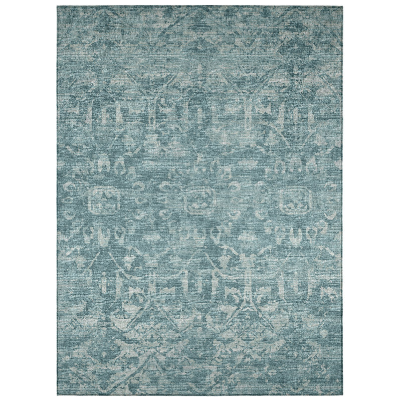 Fenwick Washable Oriental Indoor / Outdoor Rug, Rectangle 10' x 14'