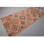 Tapis turc rétro Anatolian Oushak orange vif - parfait pour rehausser le décor du salon