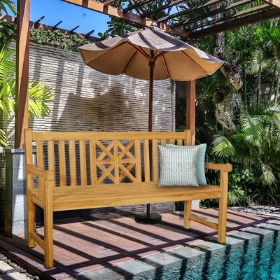 Kanijha Teak Wood Garden Bench