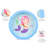 Mermaids Analog Quartz Movement / Crystal Tabletop Clock with Alarm in Blue