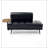 55"Inch Width Modern End of Bed Bench, Faux Leather Upholstered With side table, 360-degree Swivel tray couch,Entryway Ottoman,Window Bench with  Metal Legs for Bedroom, Living Room-959479663