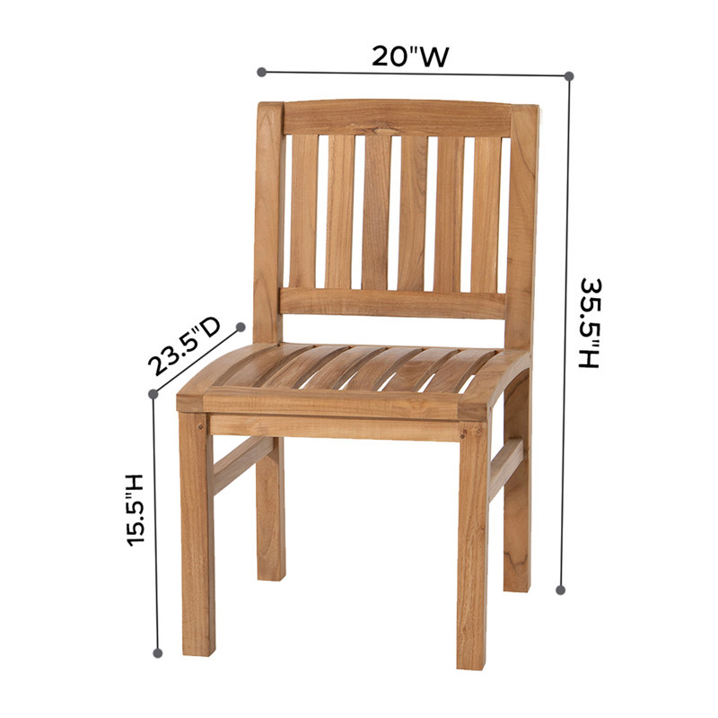 Huntington Fabric Mission Back Side Chair, Granite, Teak