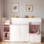 Lit mezzanine moderne avec maisonnette et rangement-586921908