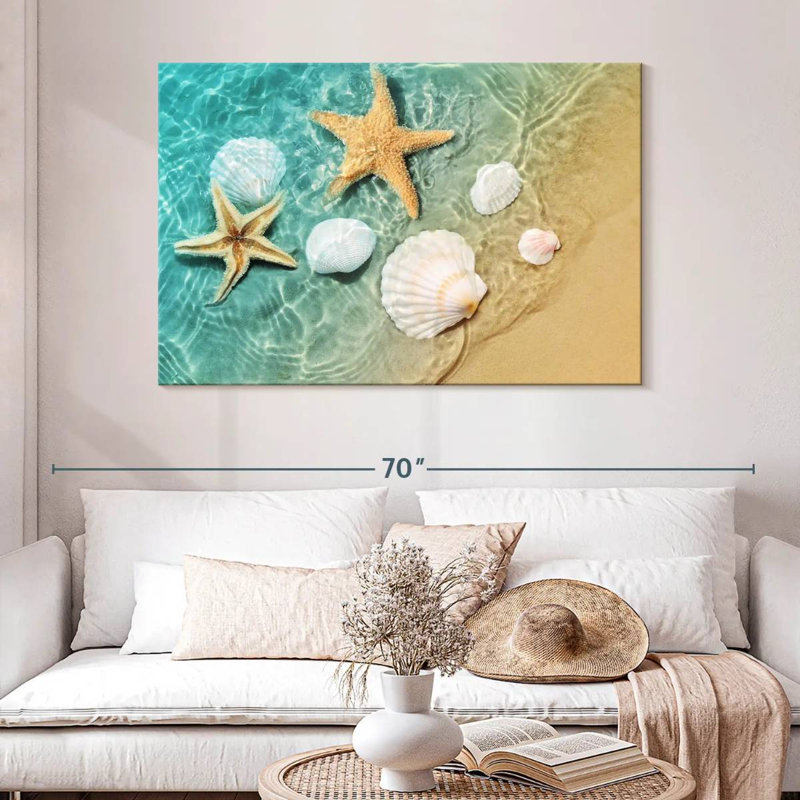 Étoile de mer et coquillages Alvord, H 32 po x l 48 po