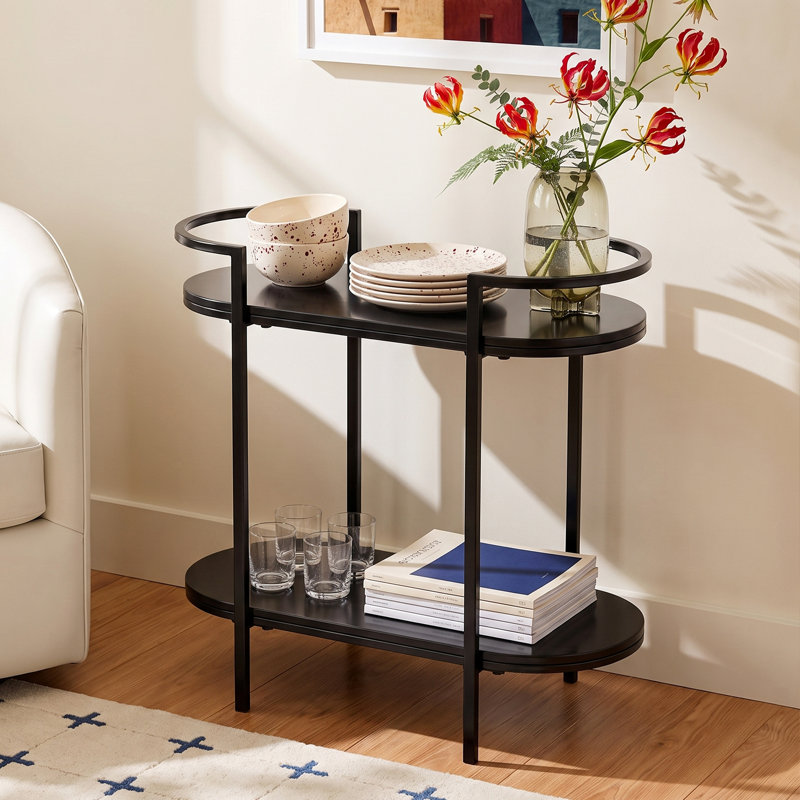 Staccato Metal Bar Cart, Black