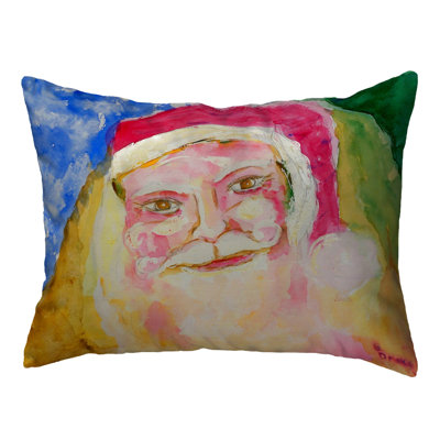  Santa Face Outdoor Rectangle Pillow Cover & Insert