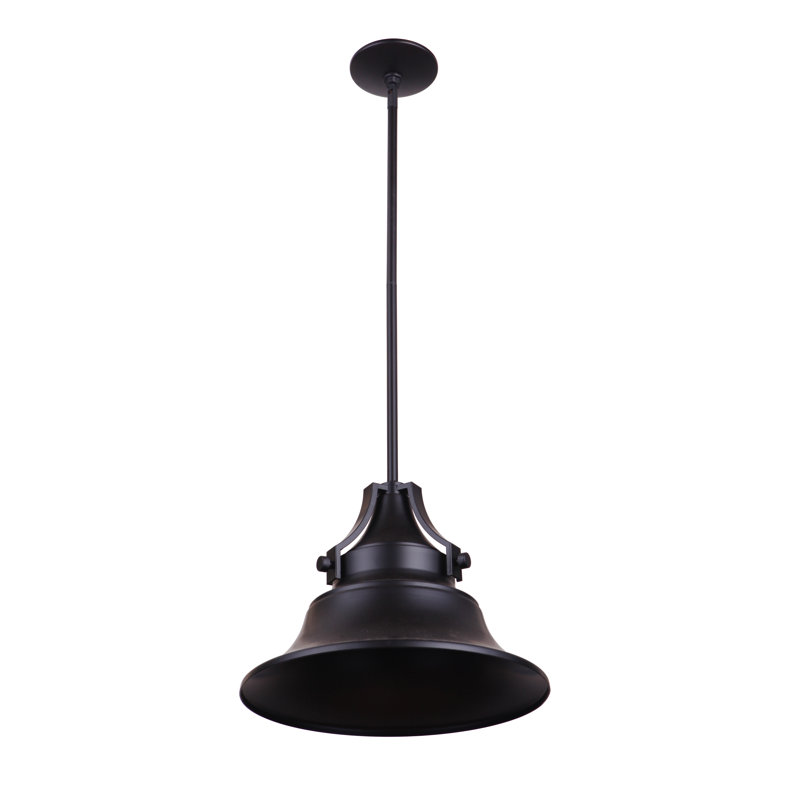 Luminaire suspendu conique 1 lumière, H 18,50 po x l 6,50 po x P 8 po