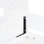 Lit hydraulique avec bureau et concept d'espace, lit superposé convertible blanc surélevé et design compact, multifonctionnel-578731947