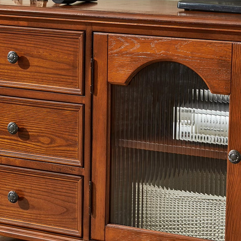 American solid wood TV cabinet, 78.7"