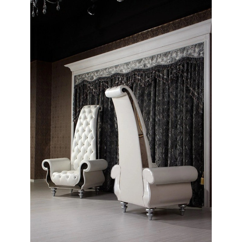 Kyrie Genuine Leather Club Chair, 72"H x 43"W x 42"D