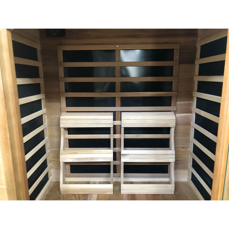 SunRay Saunas 2 - Person Bluetooth Compatible FAR Infrared Sauna in Cedar