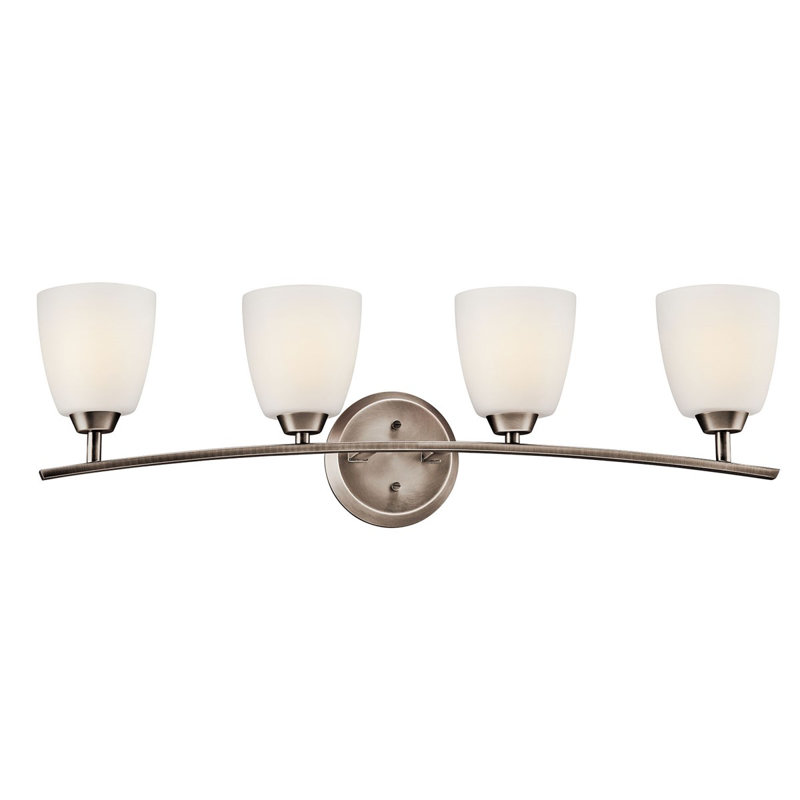 Kichler 45361BPT Granby Bath 4-Light, Brushed Pewter