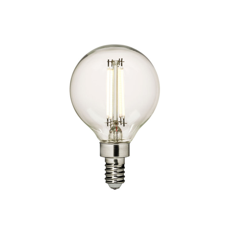 Visual Comfort & Co. LED G16-1/2 shape 4W 2700K Soft White E12 Candelabra base Clear Edison Style light bulb
