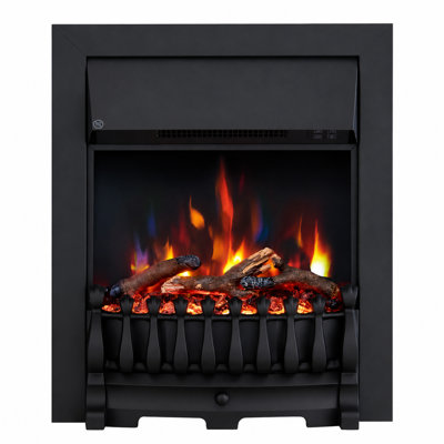 FLAMEKO 16" Freestanding Electric Fireplace Insert, Blenheim Fret, Verona