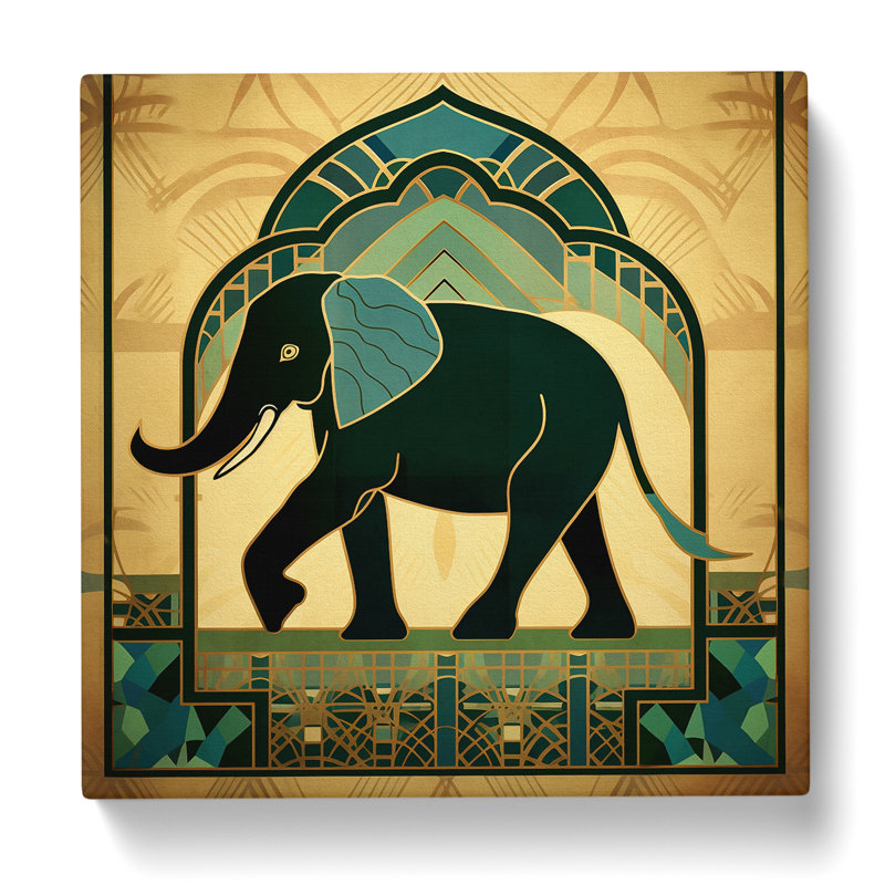 Elephant Art Deco - No Frame Print