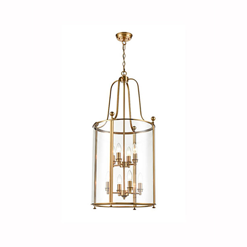 Luisa 8 - Light Antique Brass Lantern Pendant