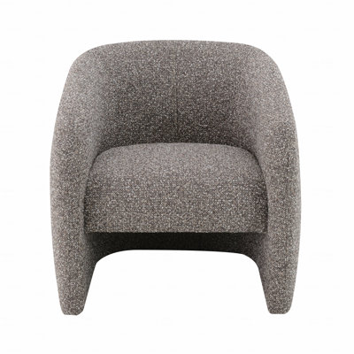 Brown & In Gray Tweed Accent Chair