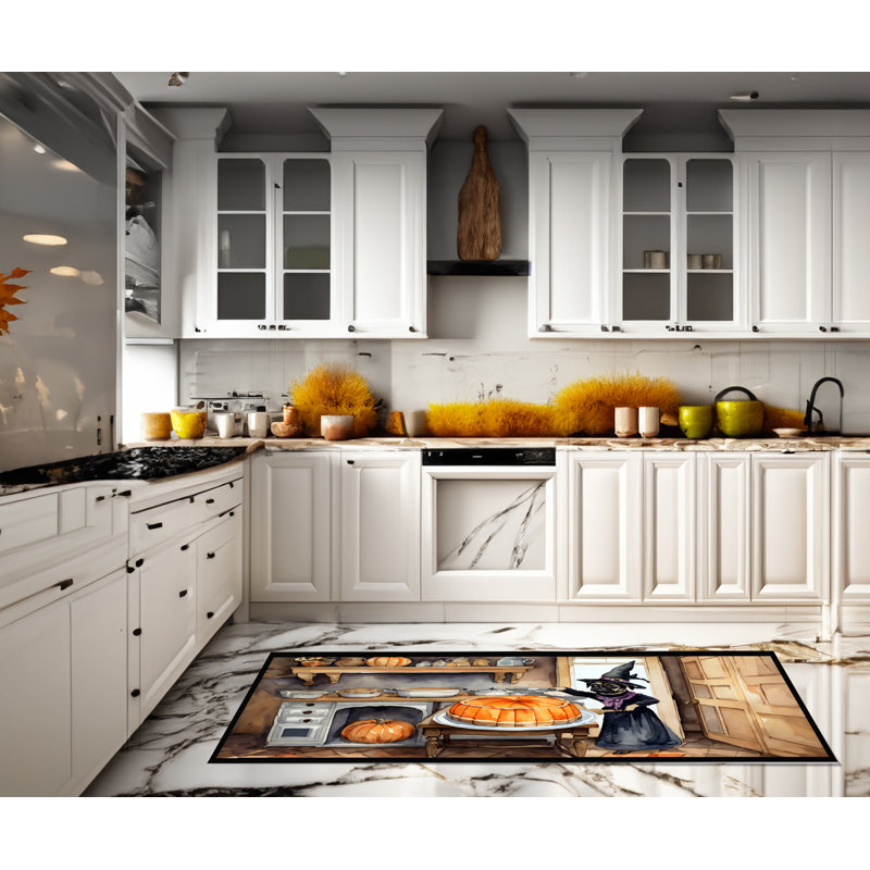 Pug Fall Kitchen Pumpkins Runner Mat 28x58