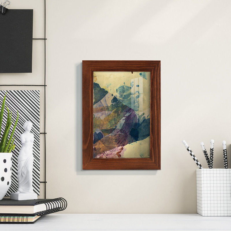 Paysage de Monet VI sur papier, H 9 po x l 7 po x P 1 po, Châtaigne