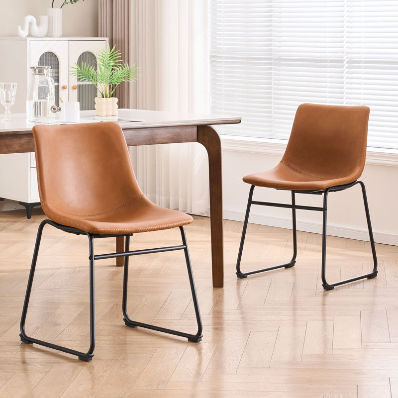 Chaises de salle à manger Anke, Brun