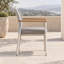 Chaise de patio d'extérieur en aluminium avec coussins (ensemble de 2)