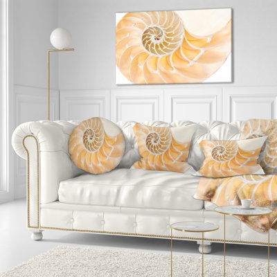 Coussin Nautilus brun clair - imprimé abstrait