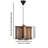 Antiquation Color Wooden Chandelier with Imitation Bamboo Cap, 11.8 x 11.8 x 8.3 inches | Total Height: 23.6 inches | E27 Socket, Max 40W | CE Certified | Elegant Lighting for Home Décor & Ambiance