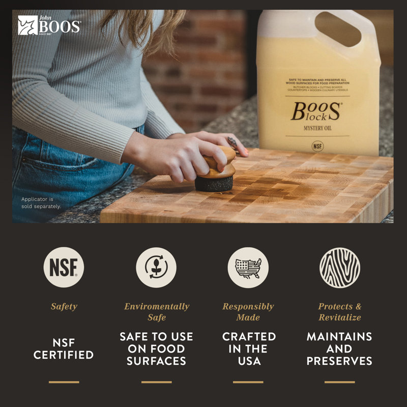John Boos MYS128 Large Mystery Butcher Block Oil for Food Preparation Surfaces
