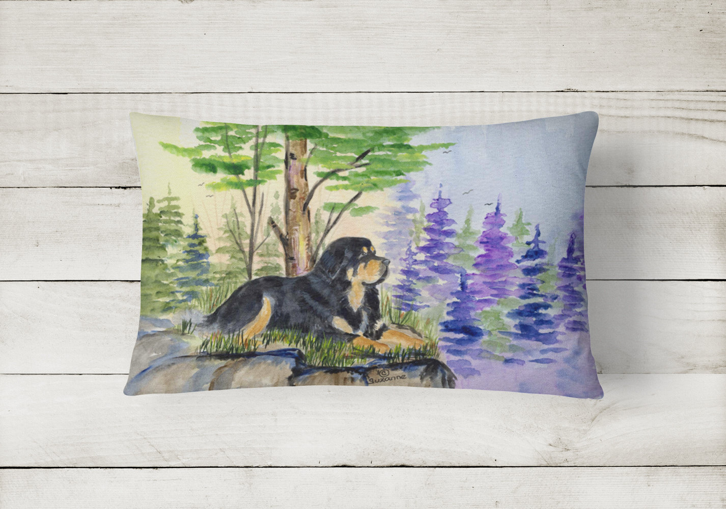 Carolines Treasures DAC6725CHF 40 x 28 in. Tibetan Spaniel Spring Path