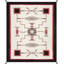 Tuscany Hand Knotted Wool Geometric Area Rug in Ivory/Red/Black
