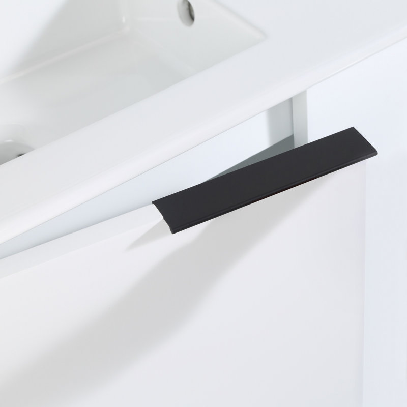 Meuble-lavabo de salle de bain avec lavabo, Blanc