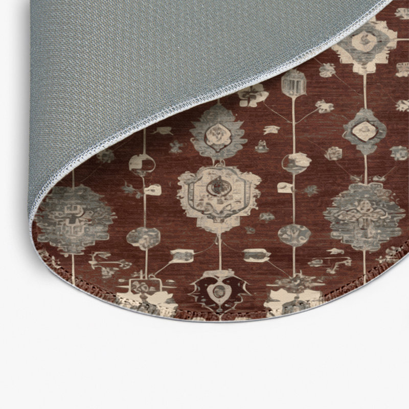 Tapis intérieur et extérieur brun Overdyed, Rond 5 pi