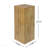 Wood-Look Square-Column MGO End Table,  H33.75",Wood-Like Distressed Finish, Mix with Different Heights, Indoor Outdoor Use,Natural Color-1910214385