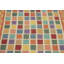 Tapis à carreaux oriental en laine à carreaux 6 x 6