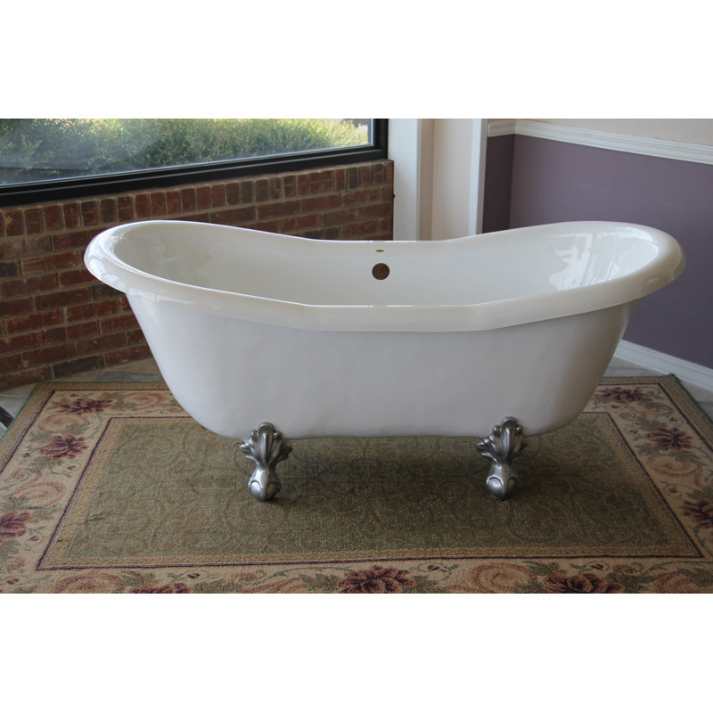 Duchess 68" x 30" Clawfoot Soaking Bathtub, Chrome