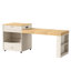 Îlot de cuisine roulant de 78,8 po avec table de salle à manger extensible à 3 niveaux (6 à 8 places), prise de courant intégrée, tiroirs et armoires de rangement spacieux, mobile sur roulettes - panneau de fibres à densité moyenne haute densité, assemblage facile-1016157166