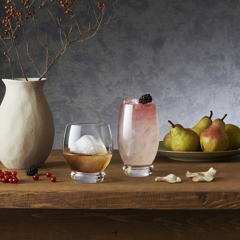 Ensemble de 6 verres à whisky 20,75 oz de qualité italienne Back Backle