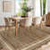 Machine Washable Rug with Rubber Backing Border Design Non-Slip Carpet for Living Room, Bedroom, Dining Room, Office, Playroom
